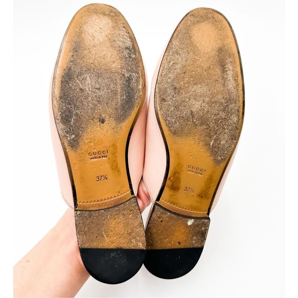 Gucci Pink Leather Flats with Horsebit Detail - Picture 10 of 15